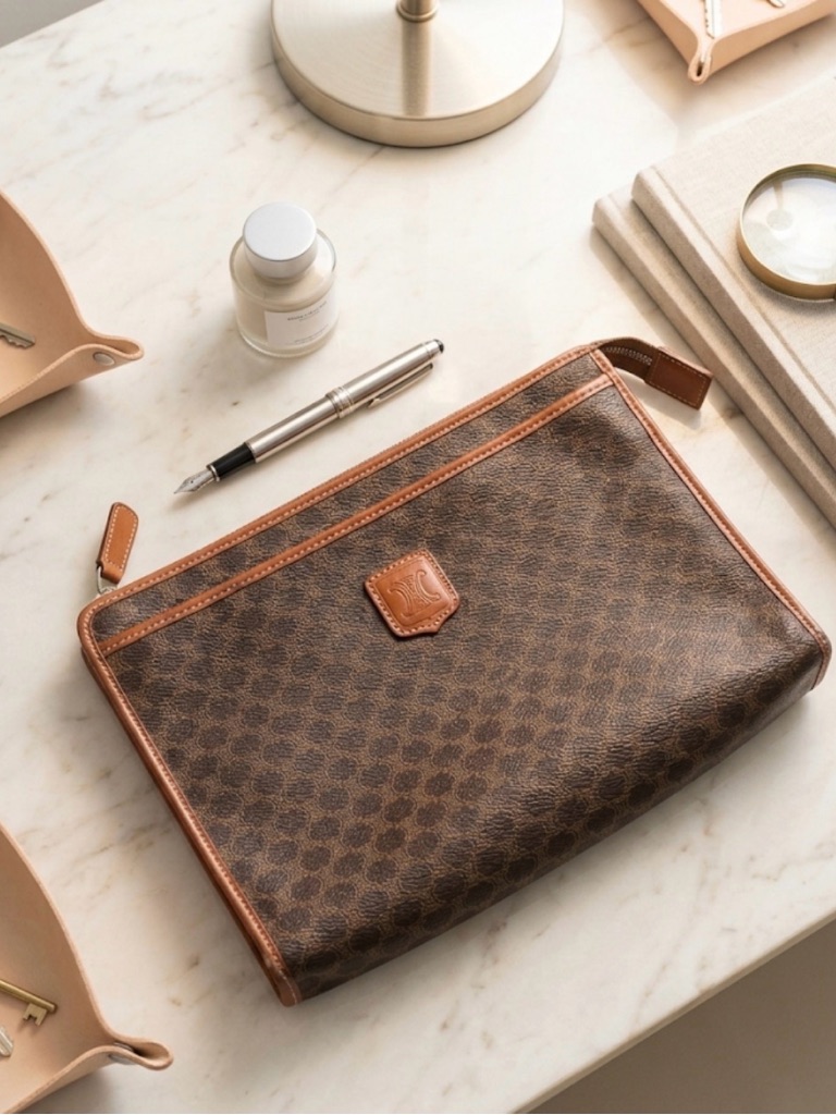 Celine Vintage Clutch/Toiletry Bag Authentic!